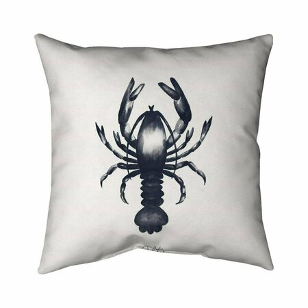 BEGIN HOME DECOR 26 x 26 in. Blue Lobster-Double Sided Print Indoor Pillow 5541-2626-AN479-1